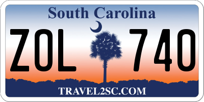 SC license plate ZOL740