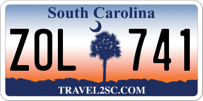 SC license plate ZOL741
