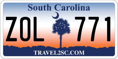 SC license plate ZOL771