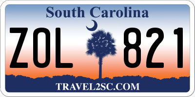 SC license plate ZOL821
