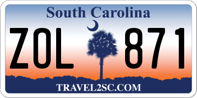 SC license plate ZOL871