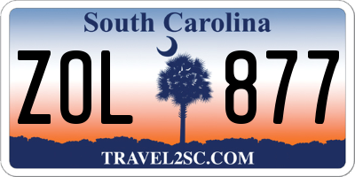 SC license plate ZOL877