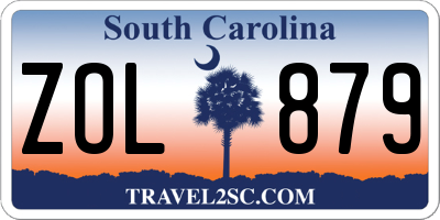 SC license plate ZOL879