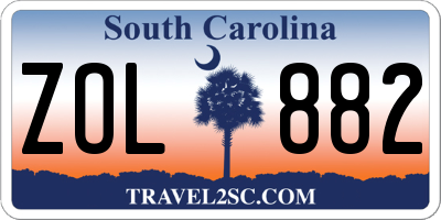SC license plate ZOL882
