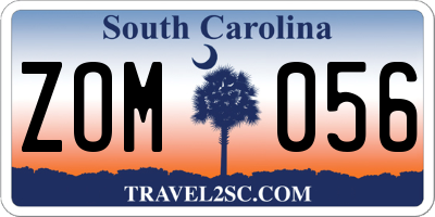 SC license plate ZOM056