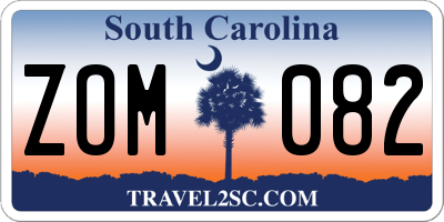 SC license plate ZOM082
