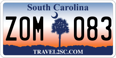 SC license plate ZOM083