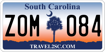 SC license plate ZOM084