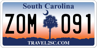 SC license plate ZOM091