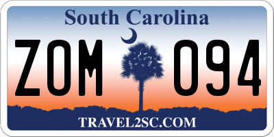 SC license plate ZOM094