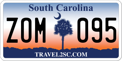 SC license plate ZOM095