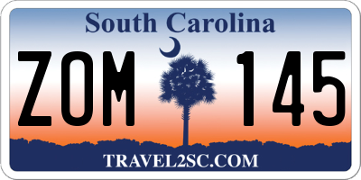 SC license plate ZOM145