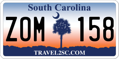 SC license plate ZOM158