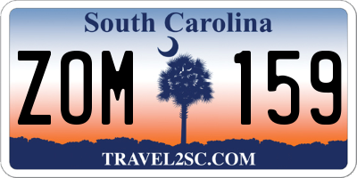 SC license plate ZOM159