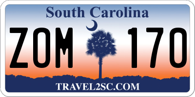SC license plate ZOM170