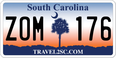SC license plate ZOM176