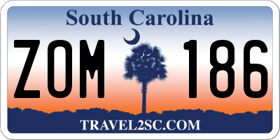 SC license plate ZOM186