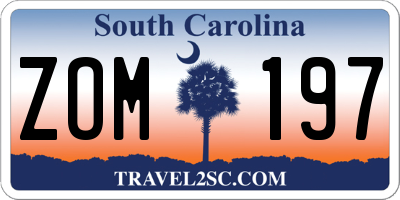 SC license plate ZOM197