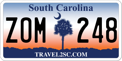 SC license plate ZOM248