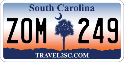 SC license plate ZOM249