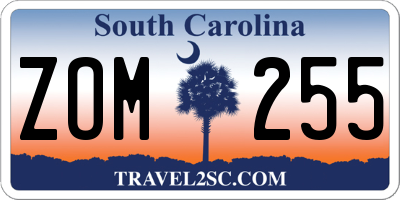 SC license plate ZOM255