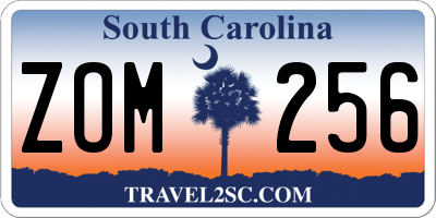 SC license plate ZOM256