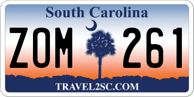 SC license plate ZOM261
