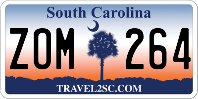 SC license plate ZOM264