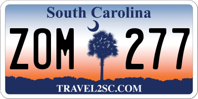 SC license plate ZOM277