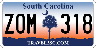 SC license plate ZOM318