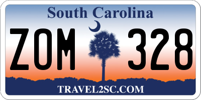 SC license plate ZOM328