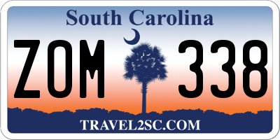 SC license plate ZOM338