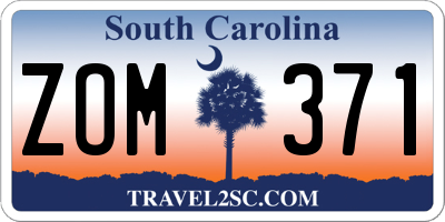 SC license plate ZOM371