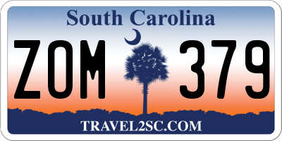 SC license plate ZOM379