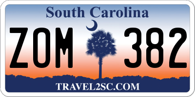 SC license plate ZOM382
