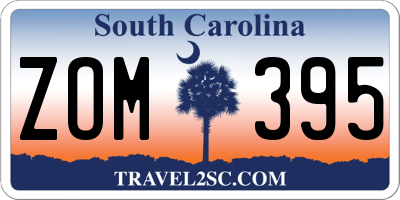 SC license plate ZOM395
