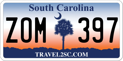 SC license plate ZOM397