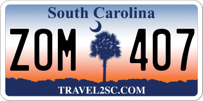 SC license plate ZOM407