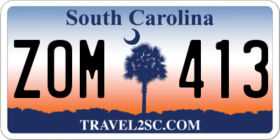 SC license plate ZOM413