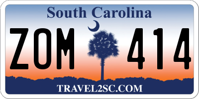SC license plate ZOM414