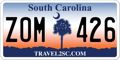 SC license plate ZOM426