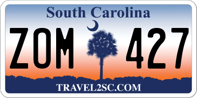 SC license plate ZOM427