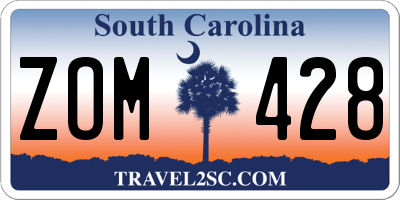 SC license plate ZOM428