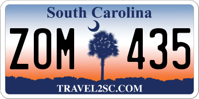 SC license plate ZOM435