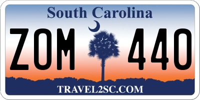 SC license plate ZOM440