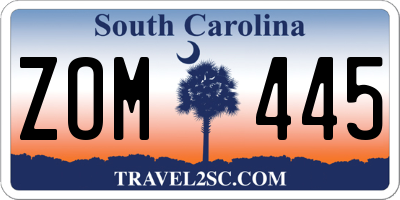SC license plate ZOM445