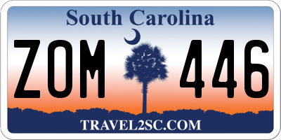 SC license plate ZOM446