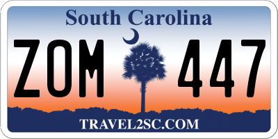 SC license plate ZOM447