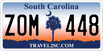SC license plate ZOM448