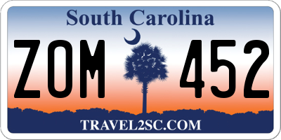 SC license plate ZOM452